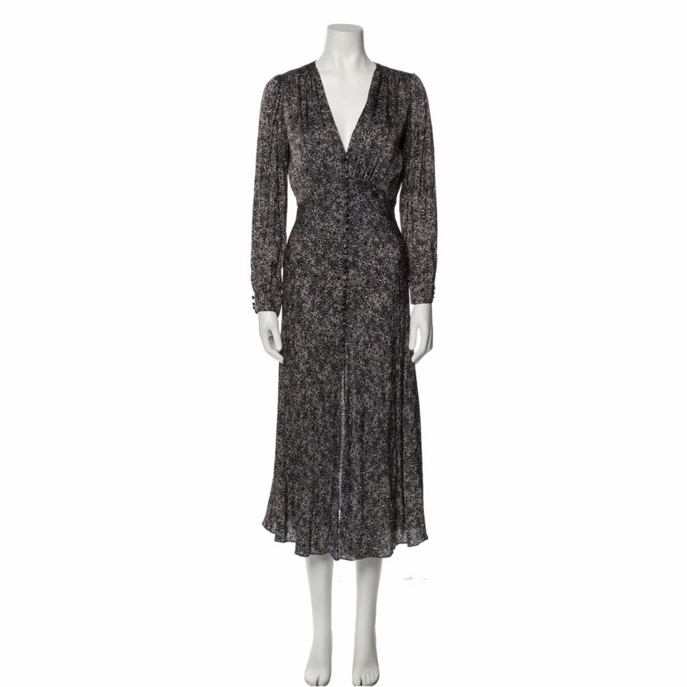 Pinko Black and White Long Sleeve Dress